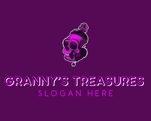 Purple Skull Spray Paint logo design