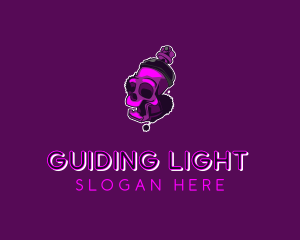 Purple Skull Spray Paint logo design