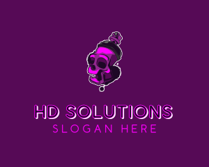 Purple Skull Spray Paint logo design