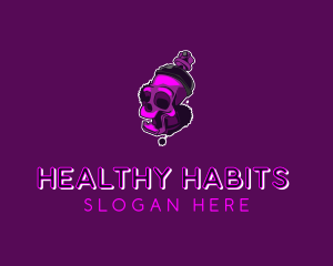 Purple Skull Spray Paint logo design