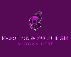 Purple Skull Spray Paint logo design