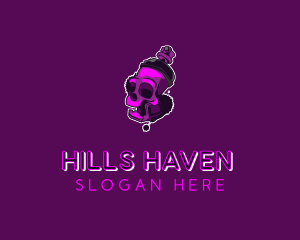 Purple Skull Spray Paint logo design