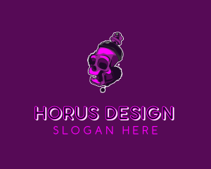 Purple Skull Spray Paint logo design