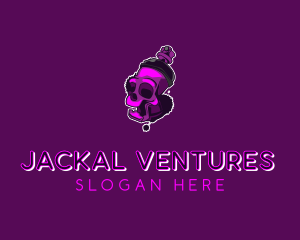 Purple Skull Spray Paint logo design