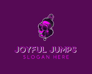 Purple Skull Spray Paint logo design