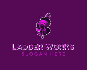 Purple Skull Spray Paint logo design