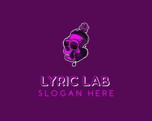 Purple Skull Spray Paint logo design