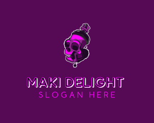 Purple Skull Spray Paint logo design