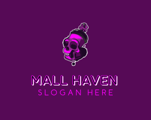 Purple Skull Spray Paint logo design