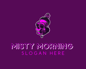 Purple Skull Spray Paint logo design