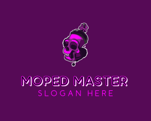 Purple Skull Spray Paint logo design