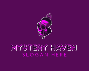 Purple Skull Spray Paint logo design