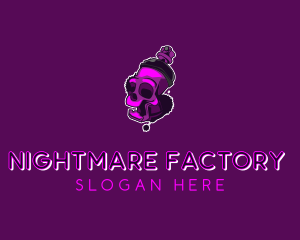 Purple Skull Spray Paint logo design