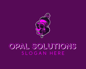 Purple Skull Spray Paint logo design