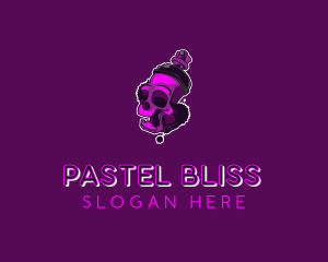 Purple Skull Spray Paint logo design