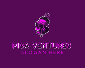 Purple Skull Spray Paint logo design