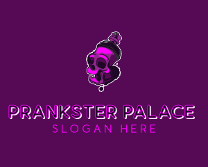 Purple Skull Spray Paint logo design