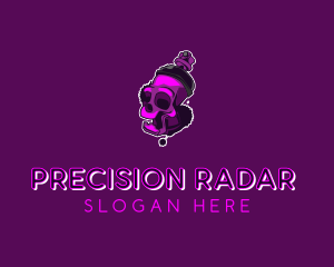 Purple Skull Spray Paint logo design