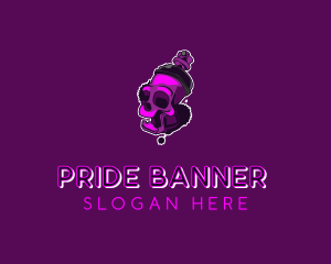 Purple Skull Spray Paint logo design