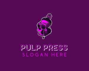 Purple Skull Spray Paint logo design