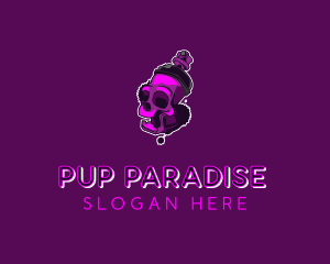 Purple Skull Spray Paint logo design