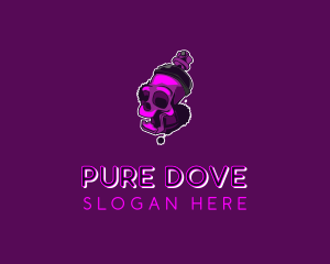 Purple Skull Spray Paint logo design