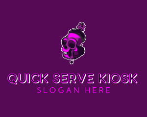 Purple Skull Spray Paint logo design