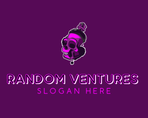 Purple Skull Spray Paint logo design