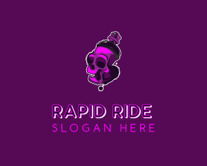 Purple Skull Spray Paint logo design