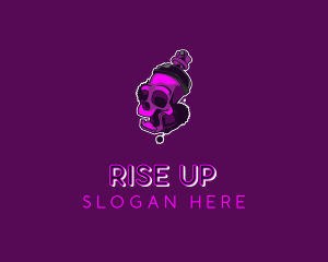 Purple Skull Spray Paint logo design