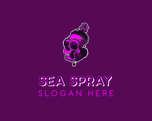 Purple Skull Spray Paint logo design