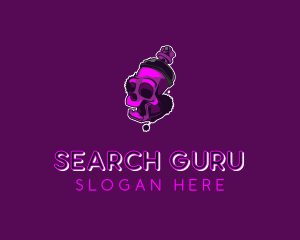 Purple Skull Spray Paint logo design