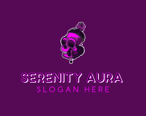 Purple Skull Spray Paint logo design