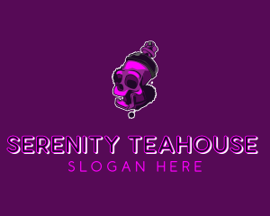 Purple Skull Spray Paint logo design