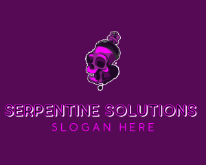 Purple Skull Spray Paint logo design