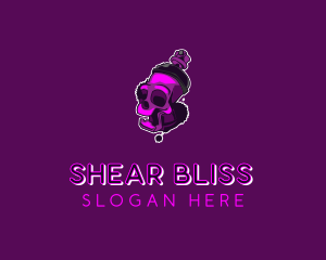 Purple Skull Spray Paint logo design