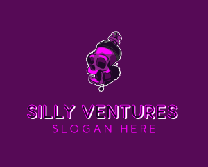 Purple Skull Spray Paint logo design