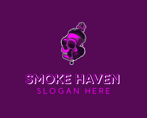 Purple Skull Spray Paint logo design