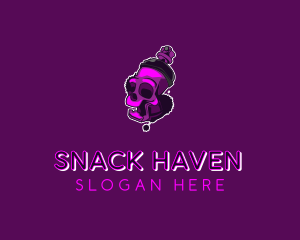 Purple Skull Spray Paint logo design