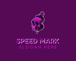 Purple Skull Spray Paint logo design