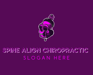 Purple Skull Spray Paint logo design