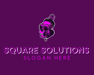 Purple Skull Spray Paint logo design