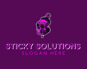 Purple Skull Spray Paint logo design