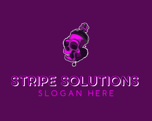 Purple Skull Spray Paint logo design