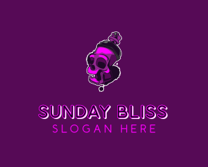 Purple Skull Spray Paint logo design