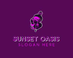 Purple Skull Spray Paint logo design