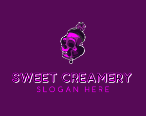 Purple Skull Spray Paint logo design