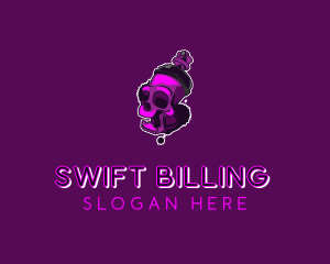 Purple Skull Spray Paint logo design