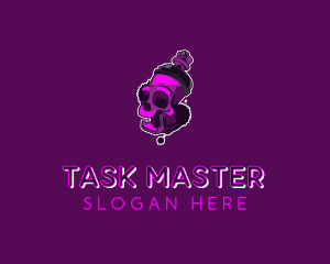 Purple Skull Spray Paint logo design