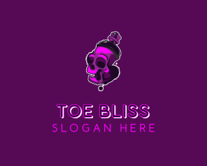 Purple Skull Spray Paint logo design